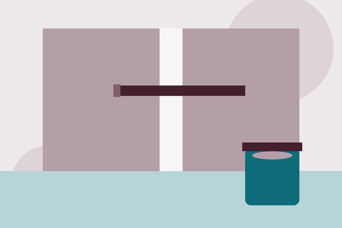 Illustration of a taping knife spreading joint compound over a drywall seam